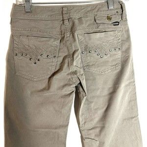 DIESEL INDUSTRY - Women’s Cotton Khaki Stud Pocket Pants Size 26 x 34 - PreOwned